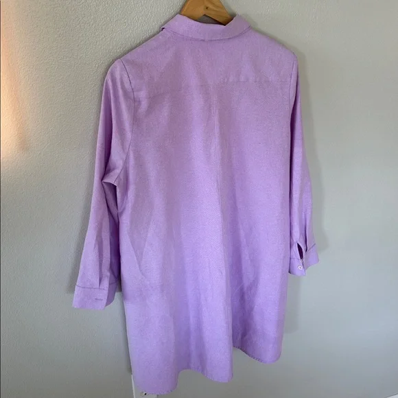 Tuckernuck Pomander Place Lavender Oxford Harris Button Up Dress, Size XL - Picture 7 of 15